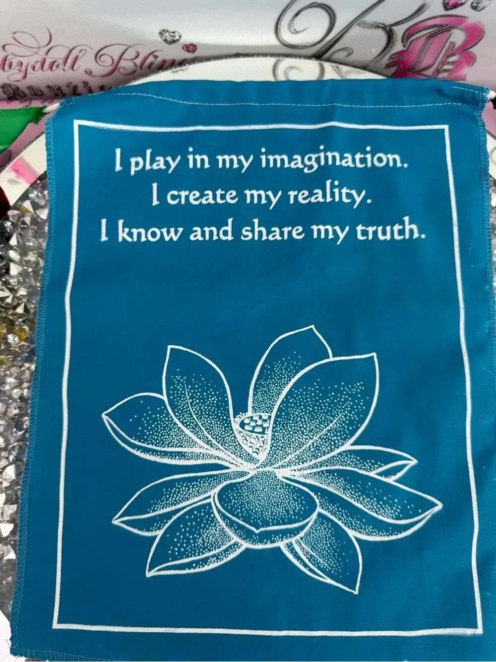 Tapestry art work wall hanging flags lotus flowers chakras